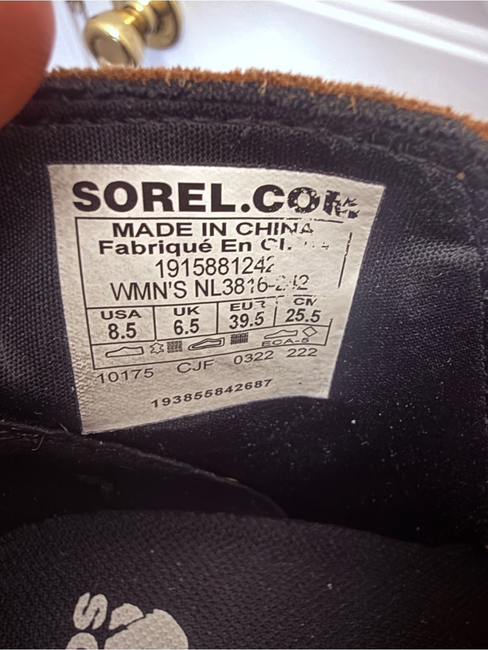 Sorel Light Brown Evie II Leather Wedge Boots 8.5 Gorpcore Outdoor Winter - Picture 5 of 8